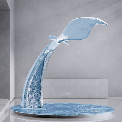 鲸鱼尾雕塑3d模型