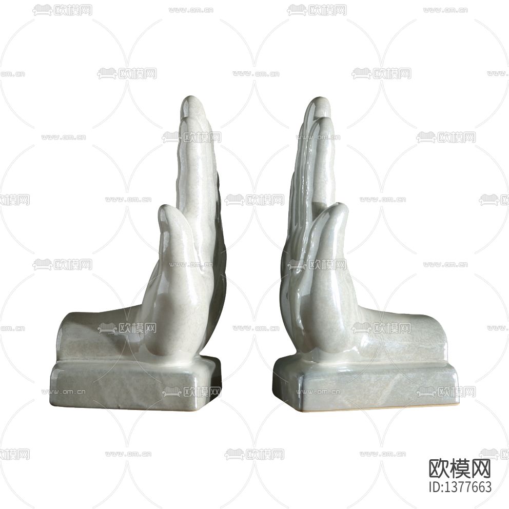 现代简约创意陶瓷手掌书档下载