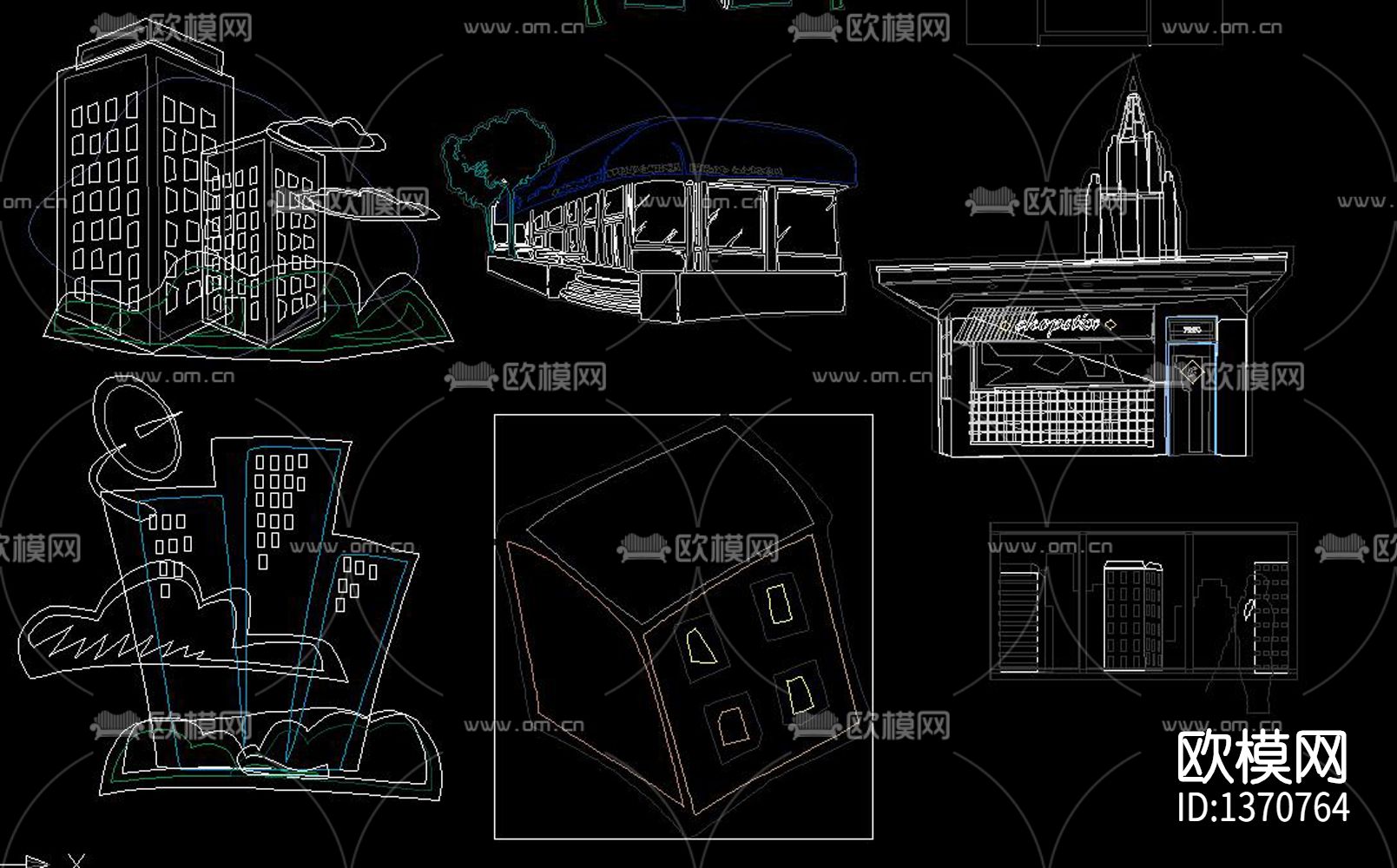 卡通房子cad图库下载（渲染图4）