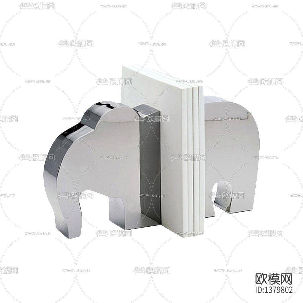 现代简约金属大象书档下载