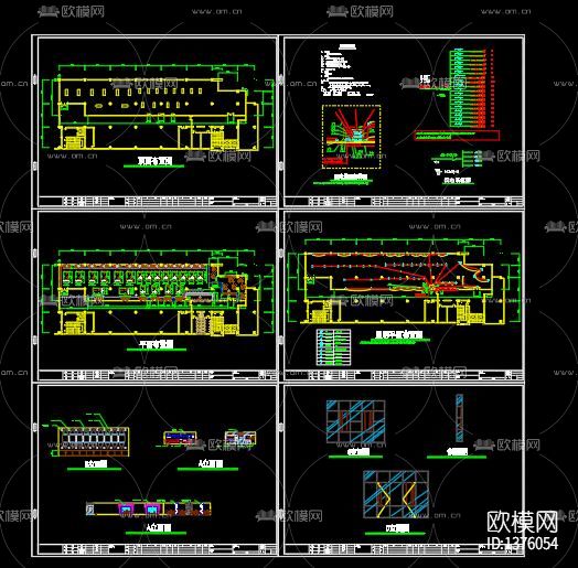 台球厅电气cad图纸下载（渲染图6）