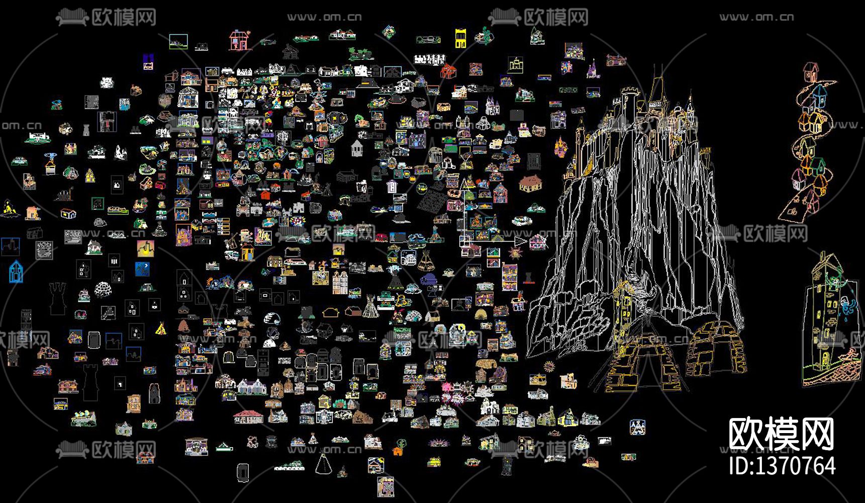 卡通房子cad图库下载（渲染图5）