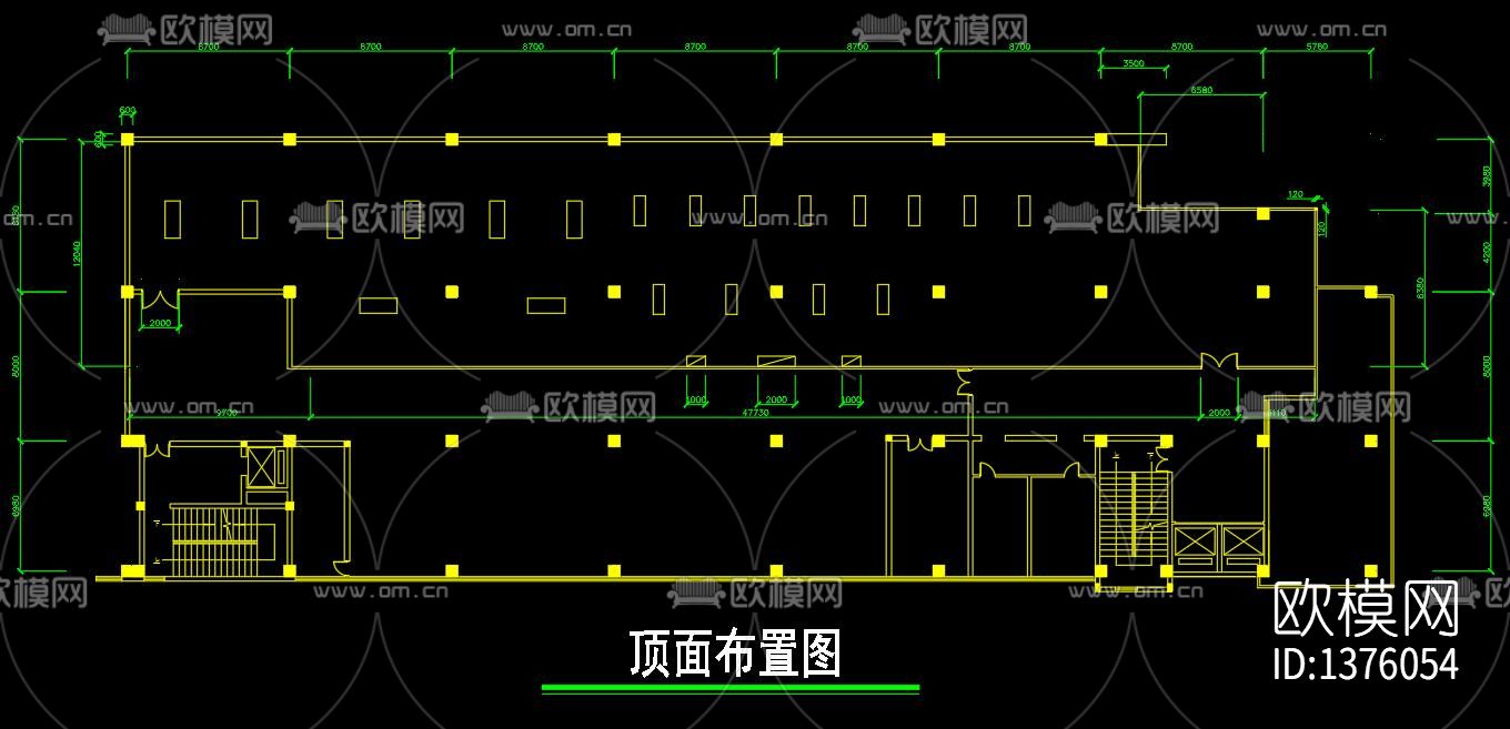 台球厅电气cad图纸下载（渲染图1）