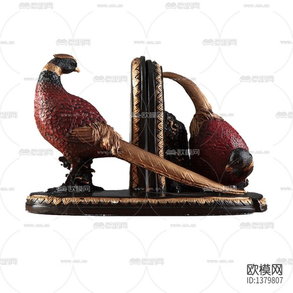 歐式復(fù)古實木富貴鳥書檔下載