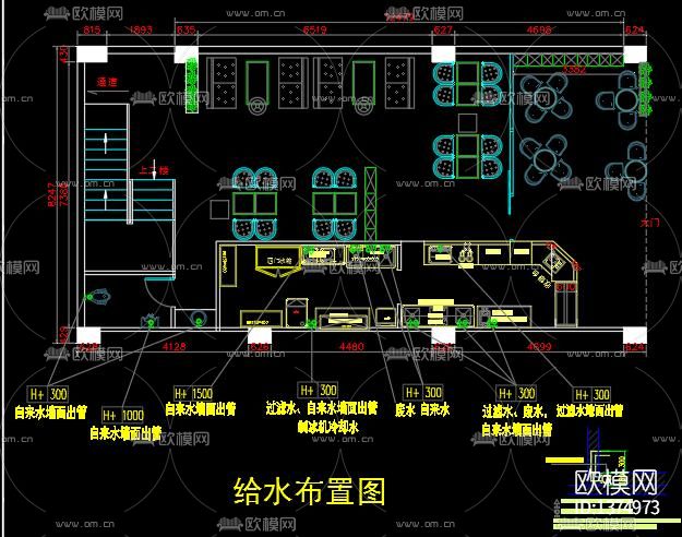 咖啡厅cad施工图