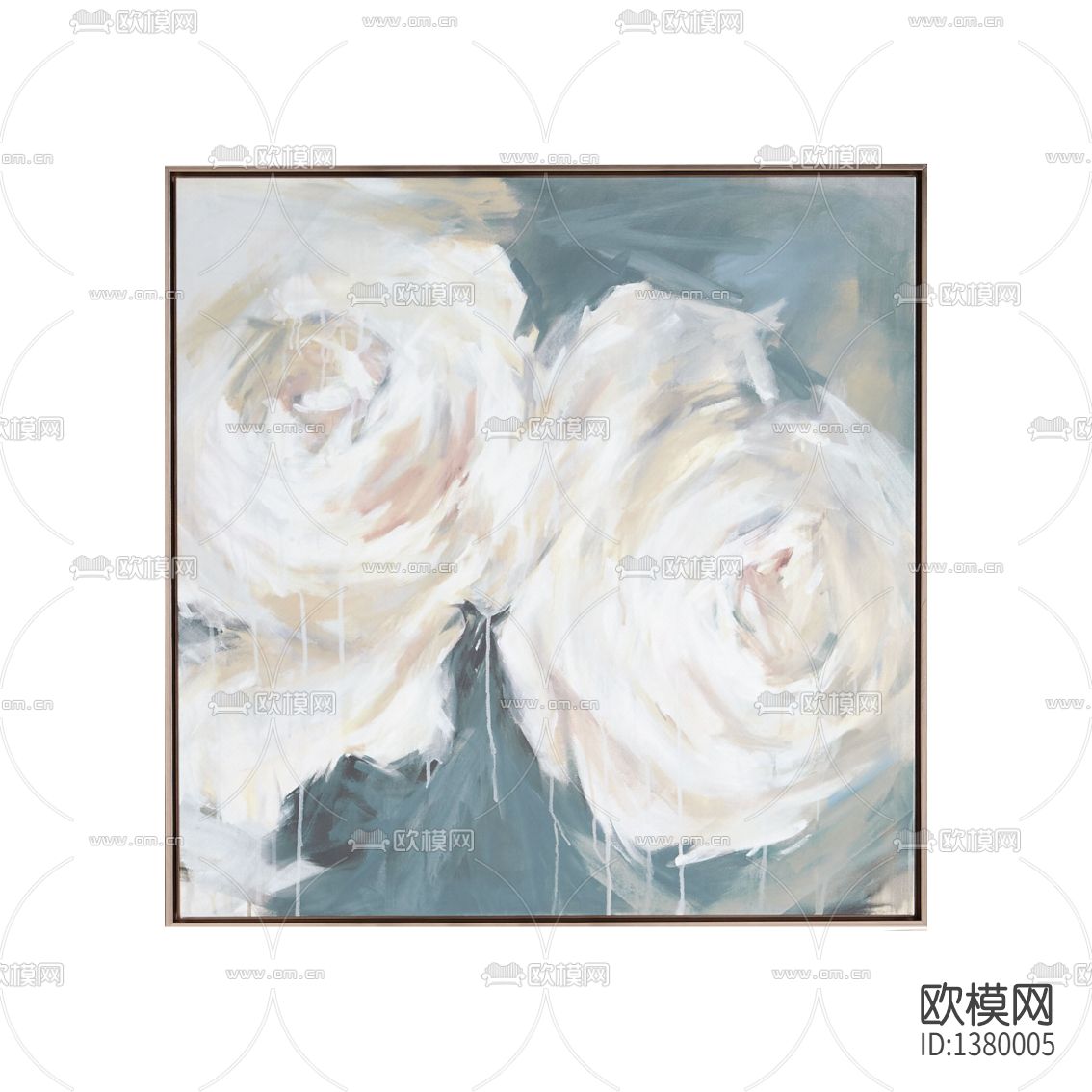 现代简约手绘花卉油画下载