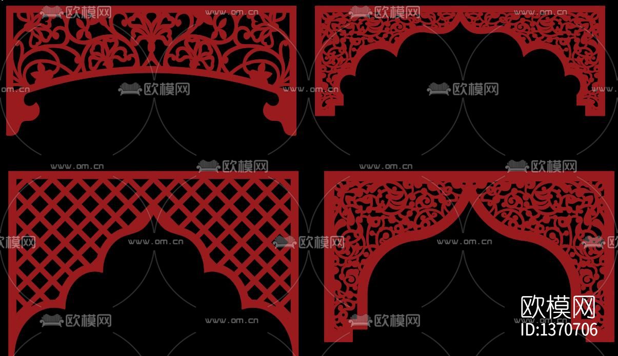 中式雕花cad图纸