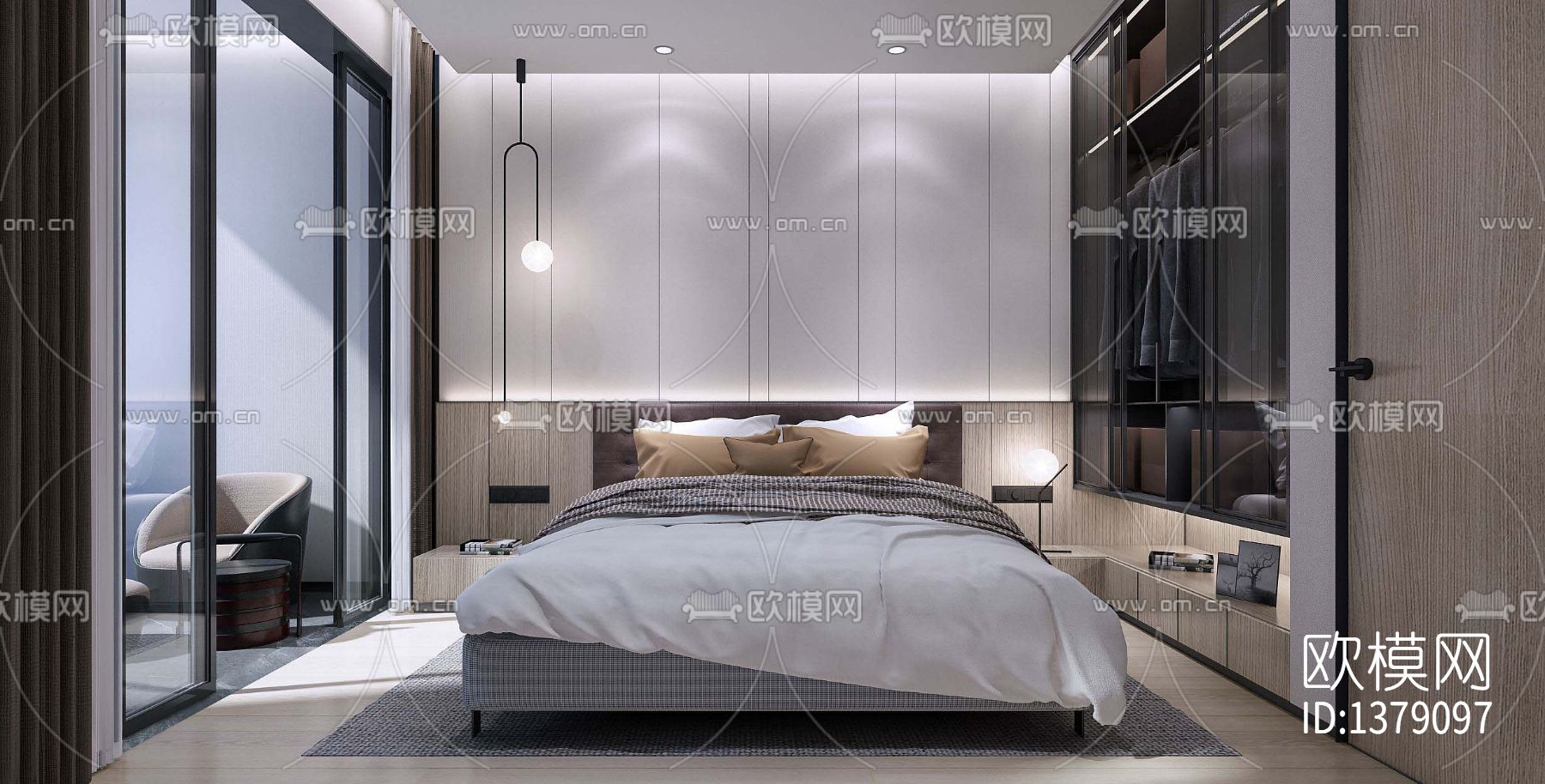 别墅样板间cad施工图下载（渲染图5）