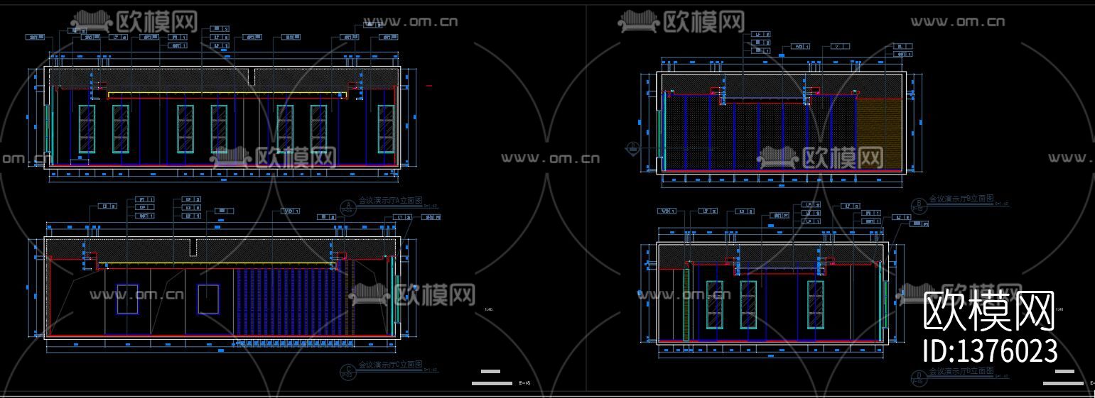 办公空间cad施工图
