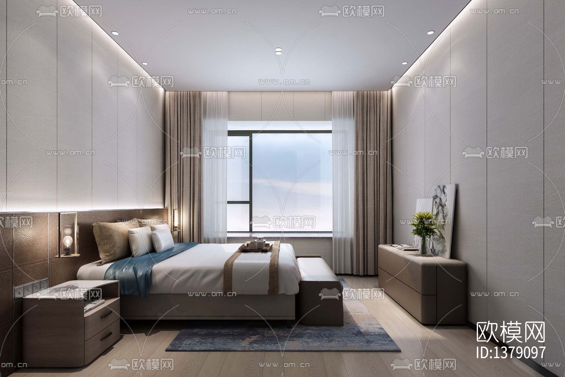 别墅样板间cad施工图下载（渲染图3）