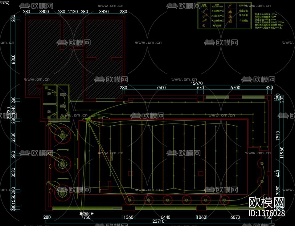 快餐店cad施工图下载（渲染图4）