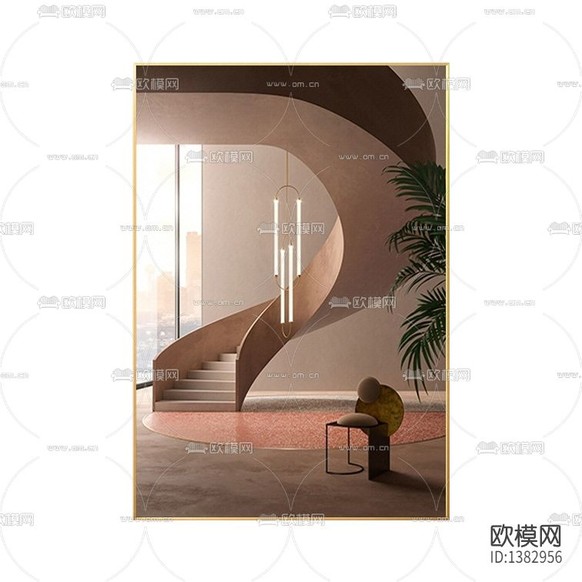 北歐簡(jiǎn)約創(chuàng)意旋轉(zhuǎn)樓梯攝影下載