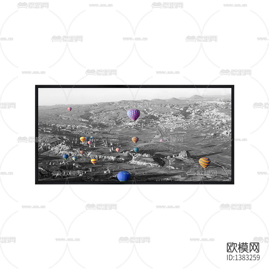 现代简约创意高空热气球摄影下载