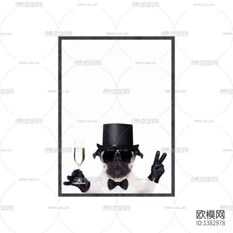 现代简约创意小狗绅士摄影