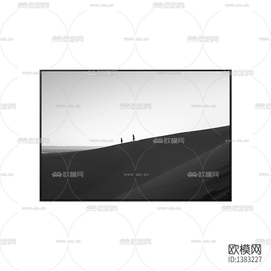 现代简约黑白创意沙漠人像摄影下载
