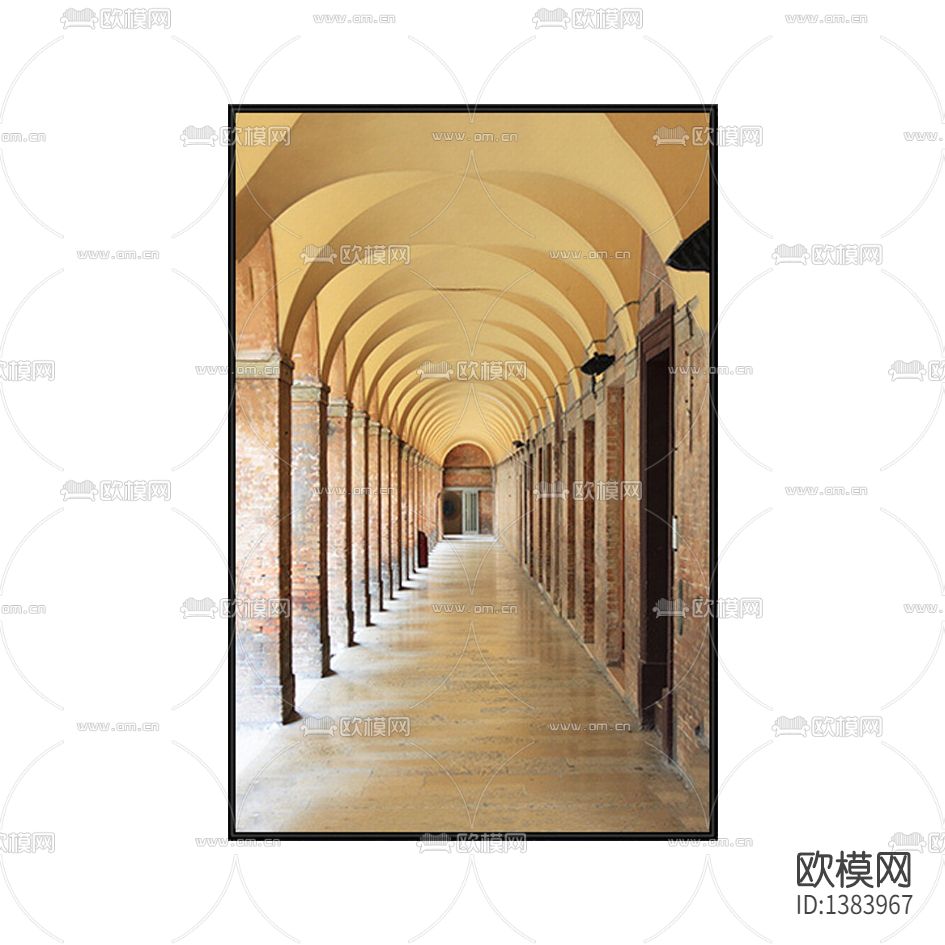 欧式古典走廊创意摄影装饰画