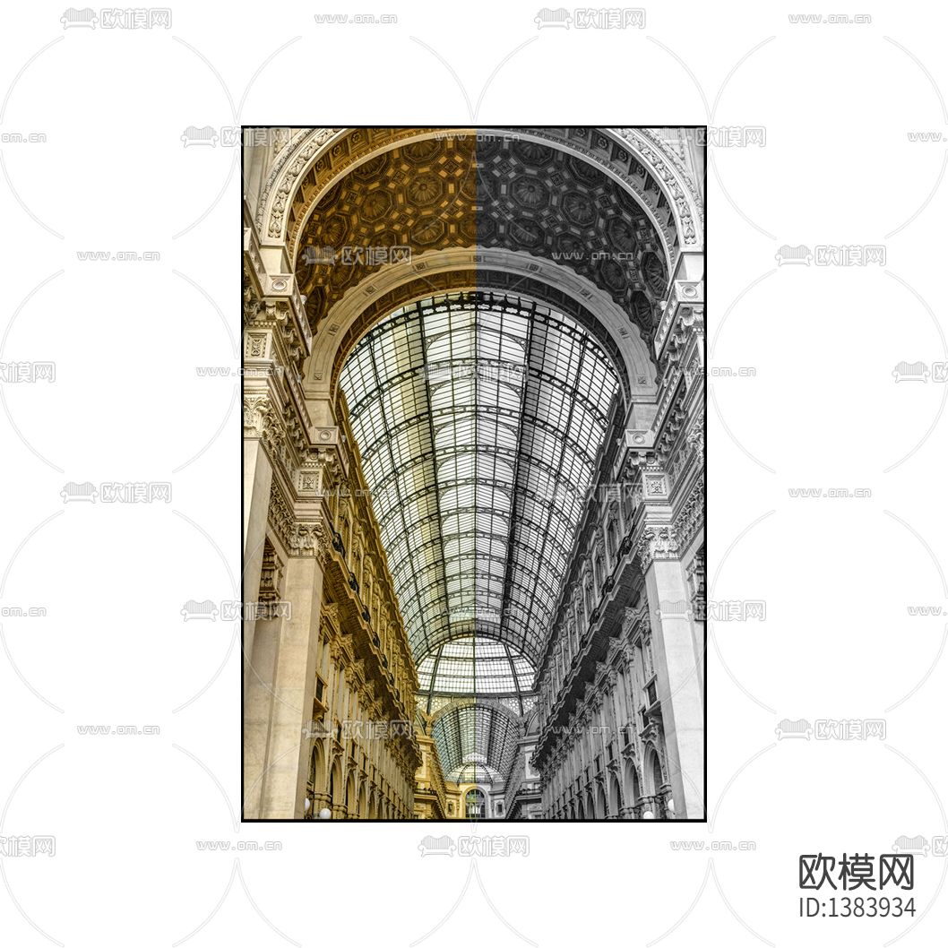 现代创意欧洲复古建筑摄影装饰画