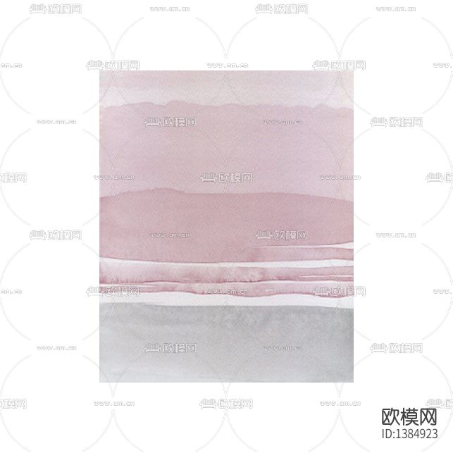 现代简约创意色彩手绘风景装饰画下载