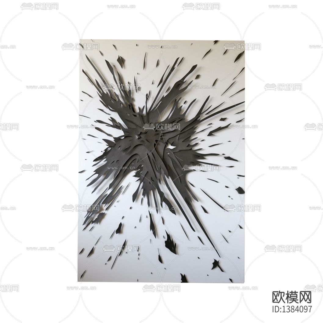 现代简约创意油漆装置画下载