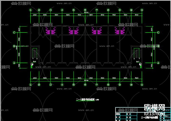 电子厂消防cad施工图下载（渲染图7）
