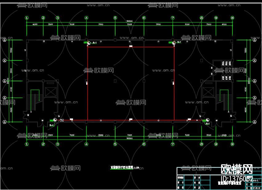 电子厂消防cad施工图下载（渲染图6）