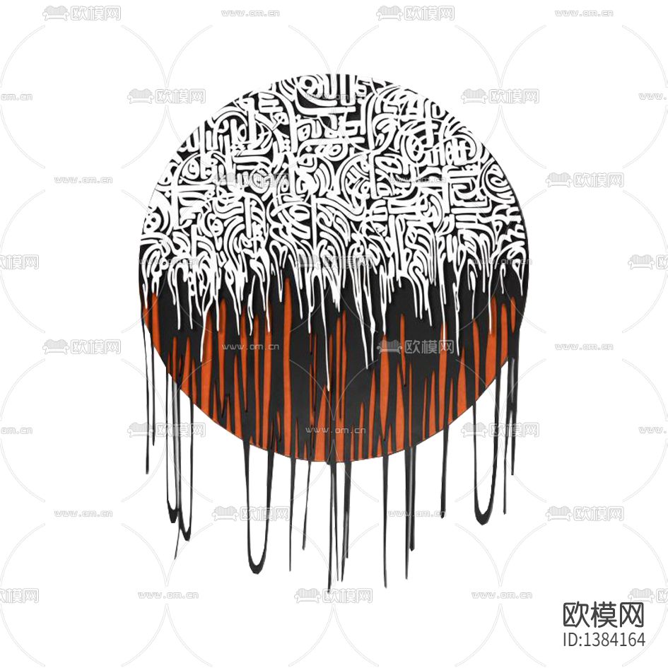 现代轻奢创意异形流体装置画