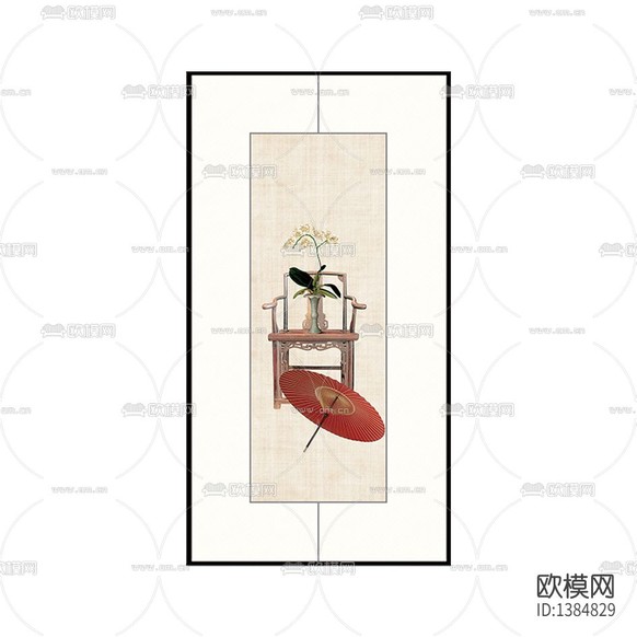 新中式輕奢創(chuàng)意手繪色彩靜物裝飾畫下載