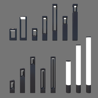  现代草坪灯庭院灯su模型 