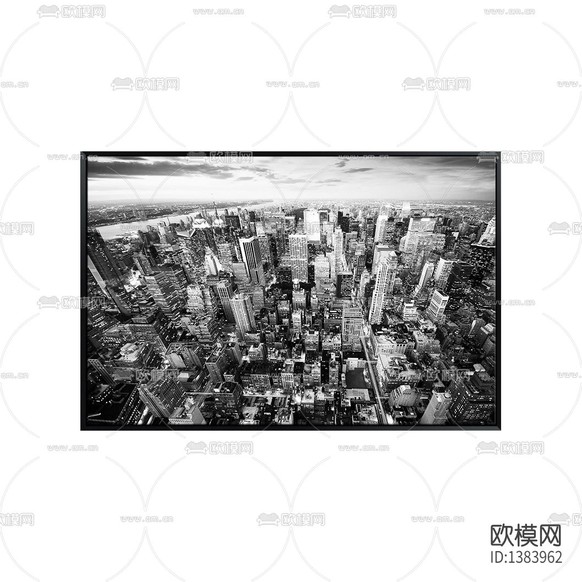 現(xiàn)代簡(jiǎn)約紐約城市風(fēng)光創(chuàng)意黑白攝影裝飾畫(huà)下載