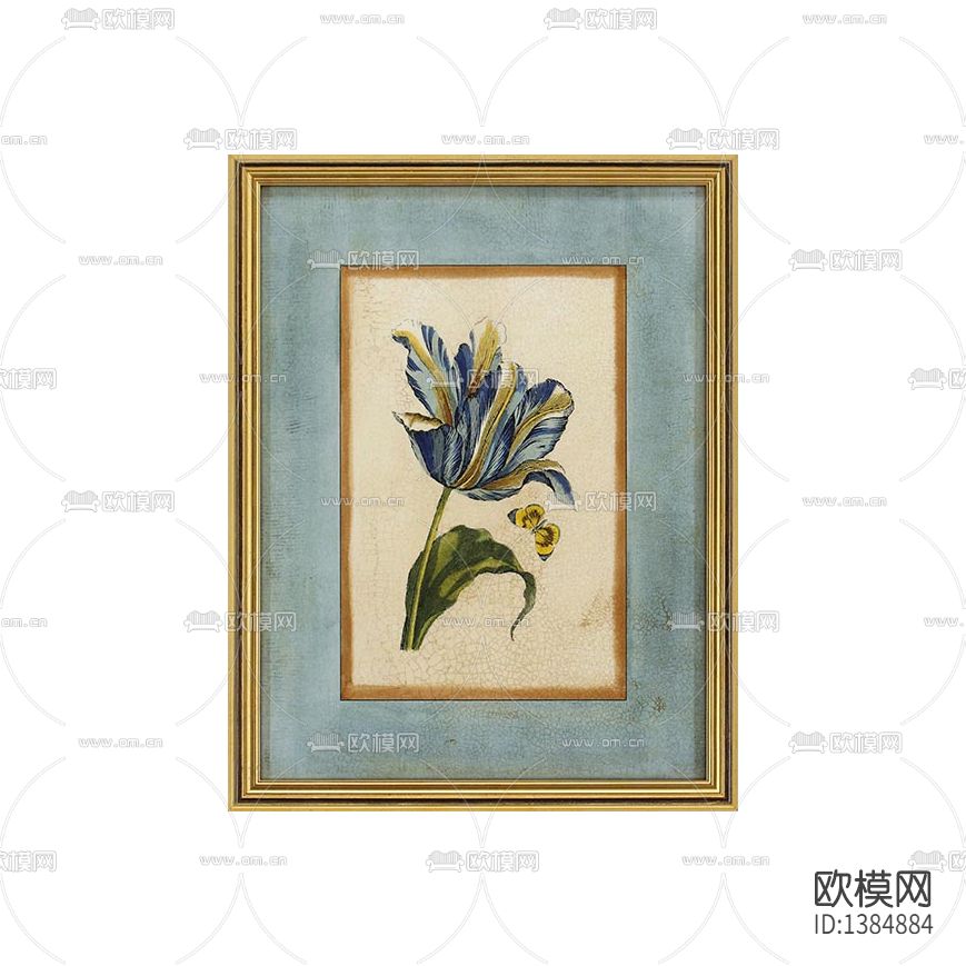 现代简约创意手绘色彩花卉装饰画下载