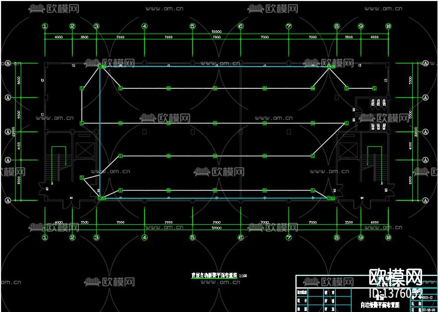 电子厂消防cad施工图下载（渲染图3）