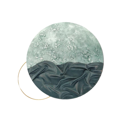  现代轻奢创意布纹立体装置画 
