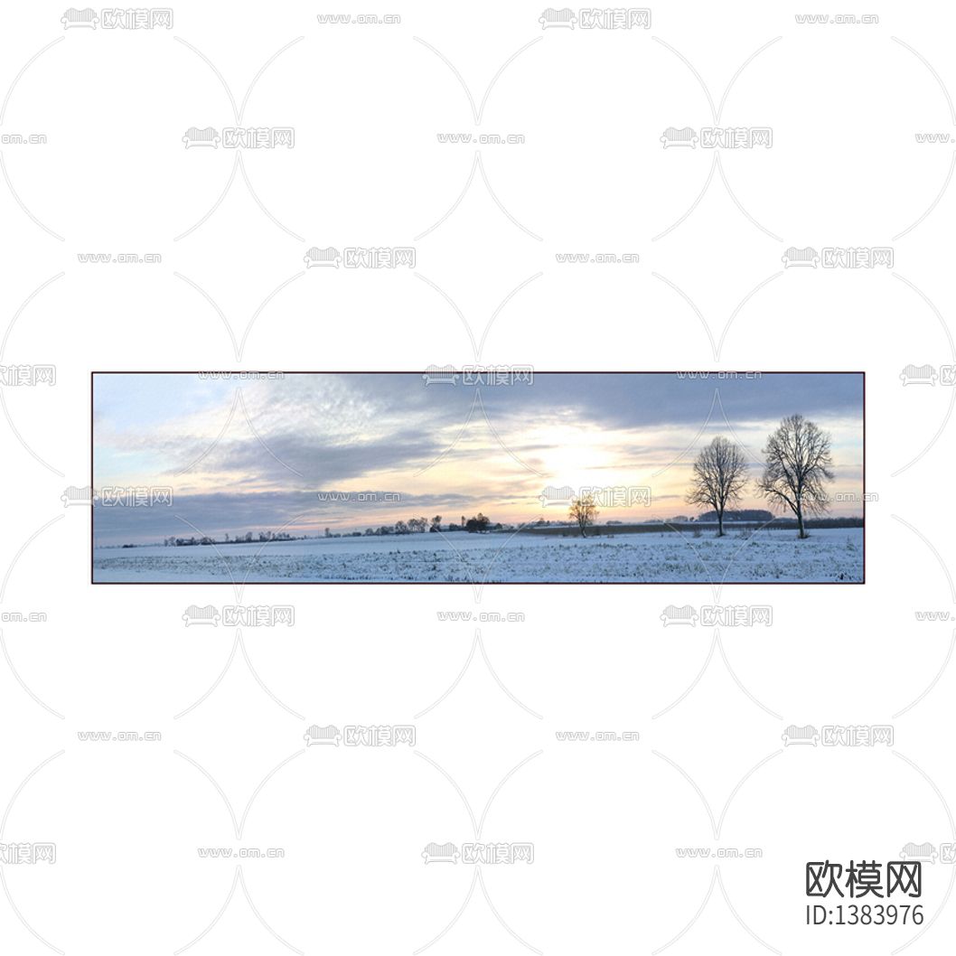 现代简约雪地创意摄影装饰画下载