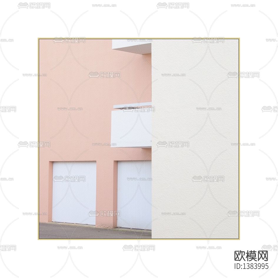 现代粉色建筑方块摄影装饰画下载