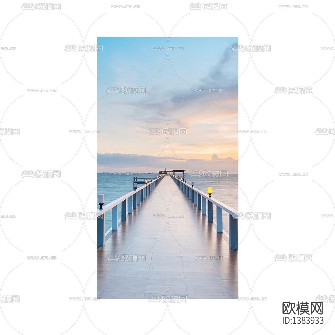 北欧简约码头创意摄影装饰画下载