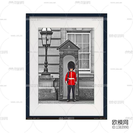 欧式简约士兵站岗亭创意摄影装饰画下载