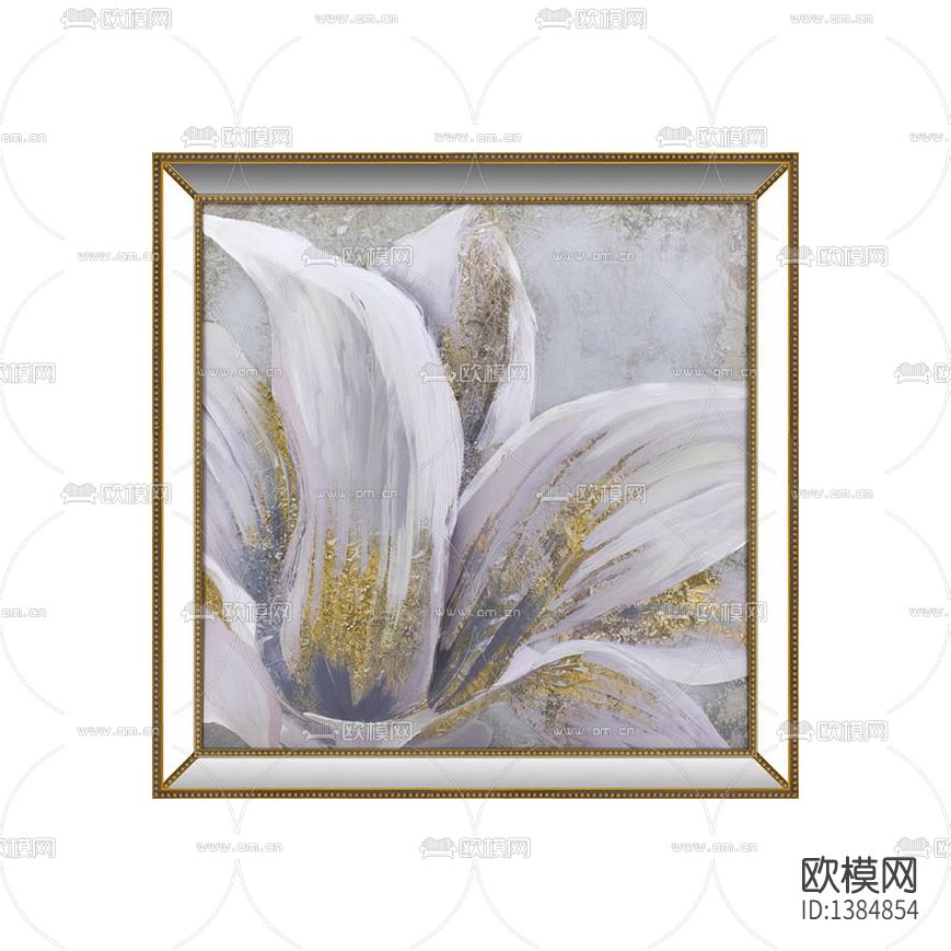 美式简约创意手绘色彩花卉装饰画下载