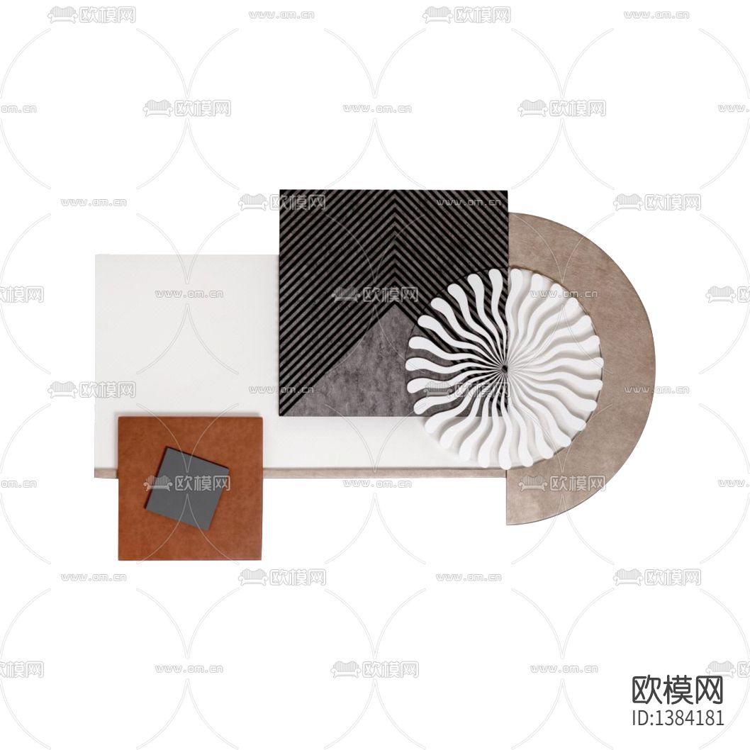 现代简约创意几何立体装置画下载