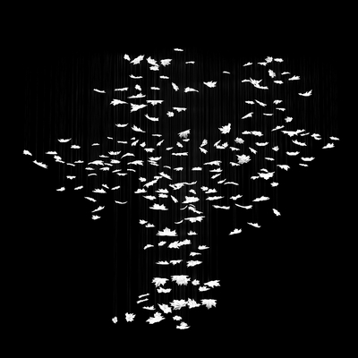  现代艺术装饰吊灯su模型 