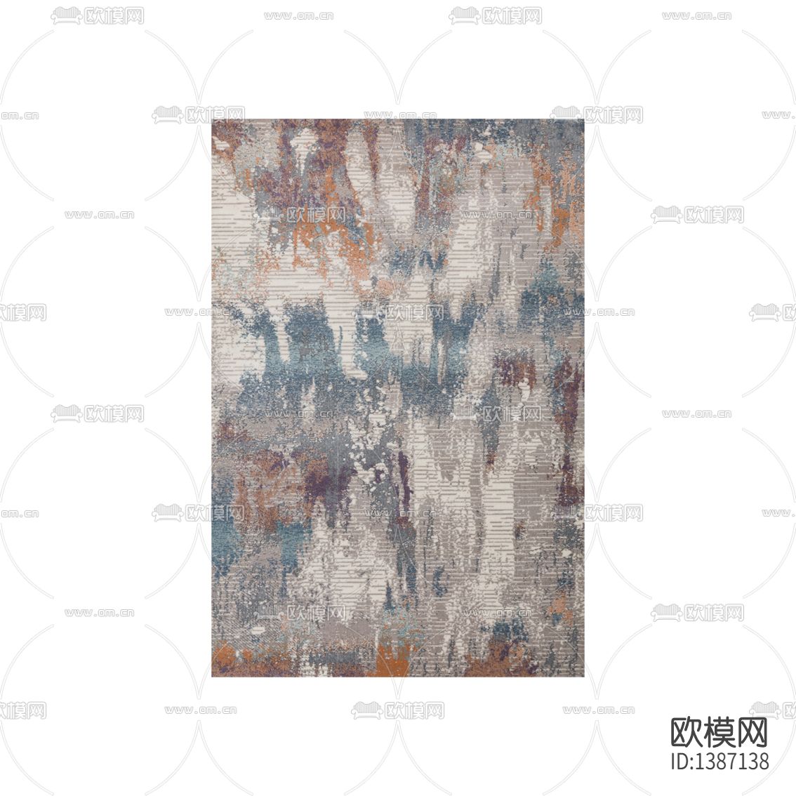 北欧简约创意色彩纹理布艺地毯下载