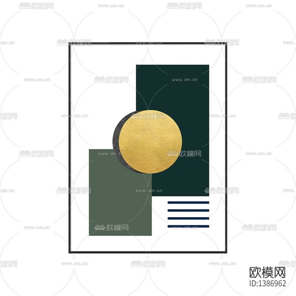 现代简约创意几何色块装饰画下载