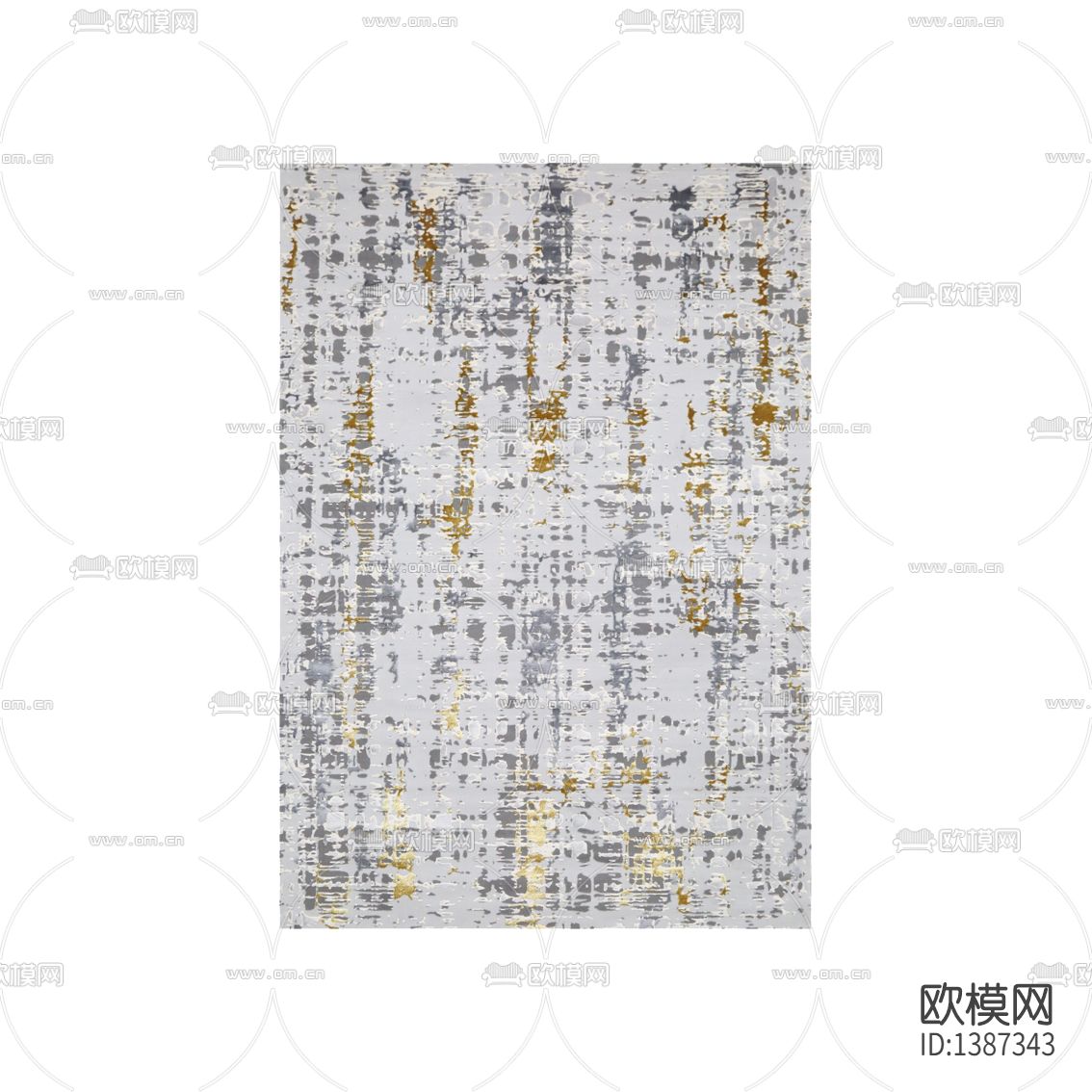 现代轻奢创意灰色描金布艺地毯下载