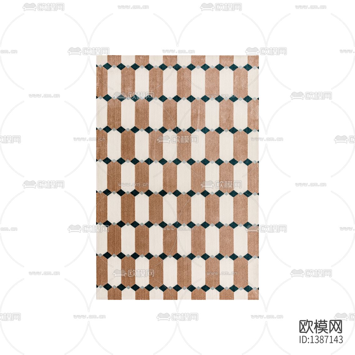 北欧简约创意几何色块布艺地毯下载