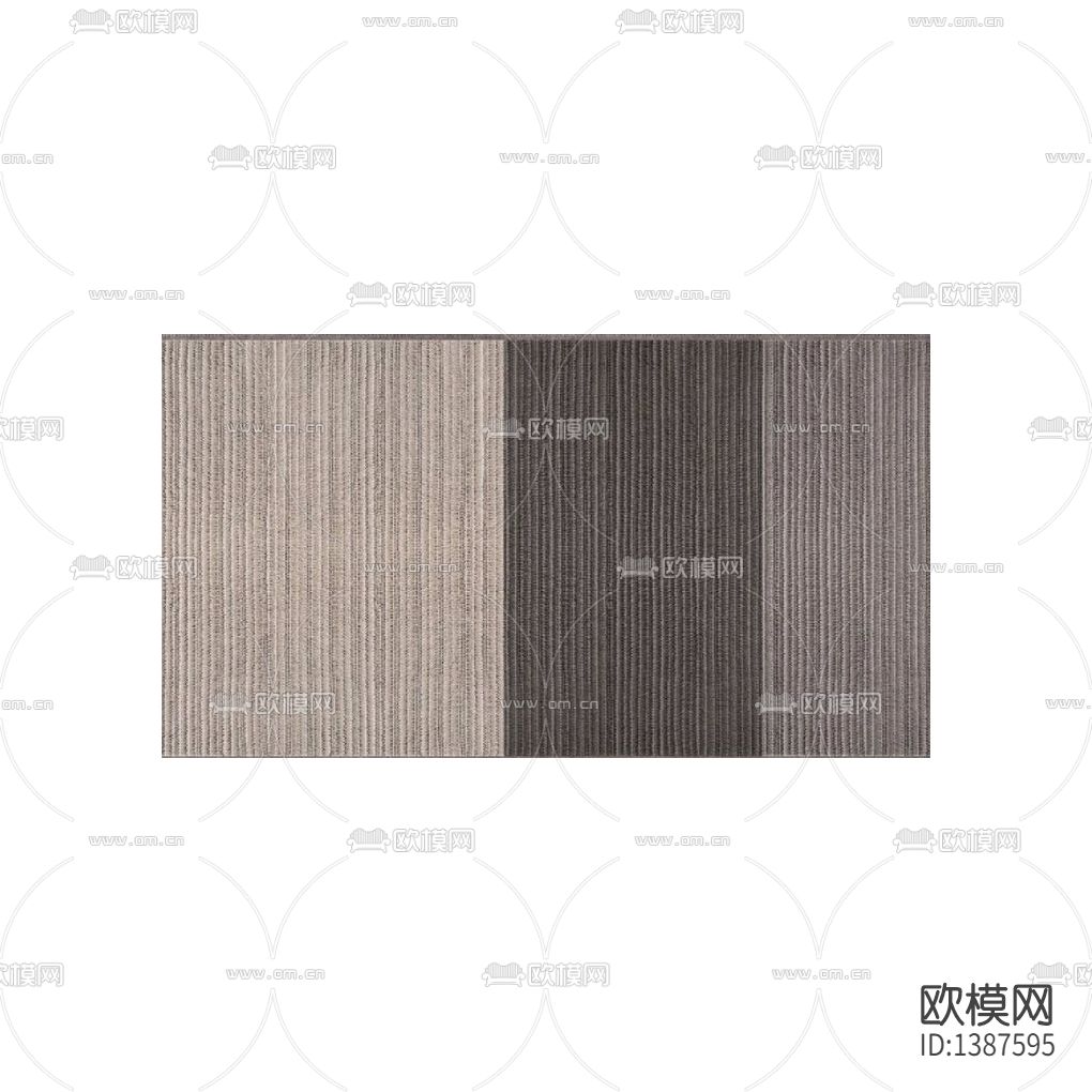 现代简约创意三色条纹编织布艺地毯下载