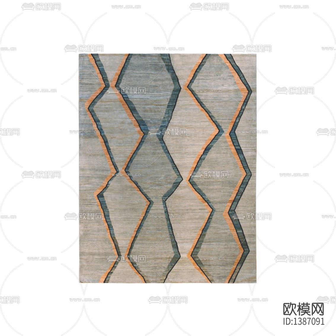 现代简约创意几何线条布艺地毯下载