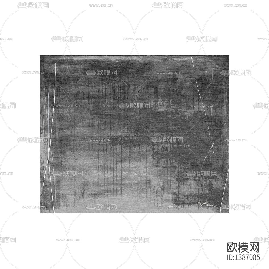 现代简约创意灰色印花布艺地毯下载