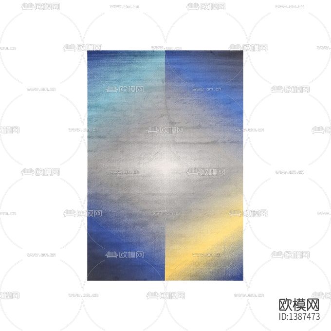 现代简约创意渐变色布艺地毯下载