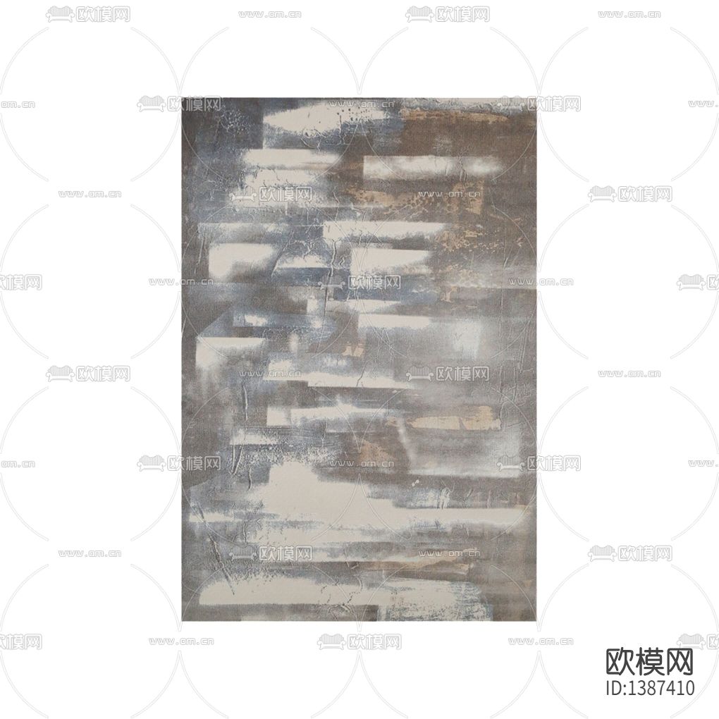 现代简约创意诧寂风灰色布艺地毯下载