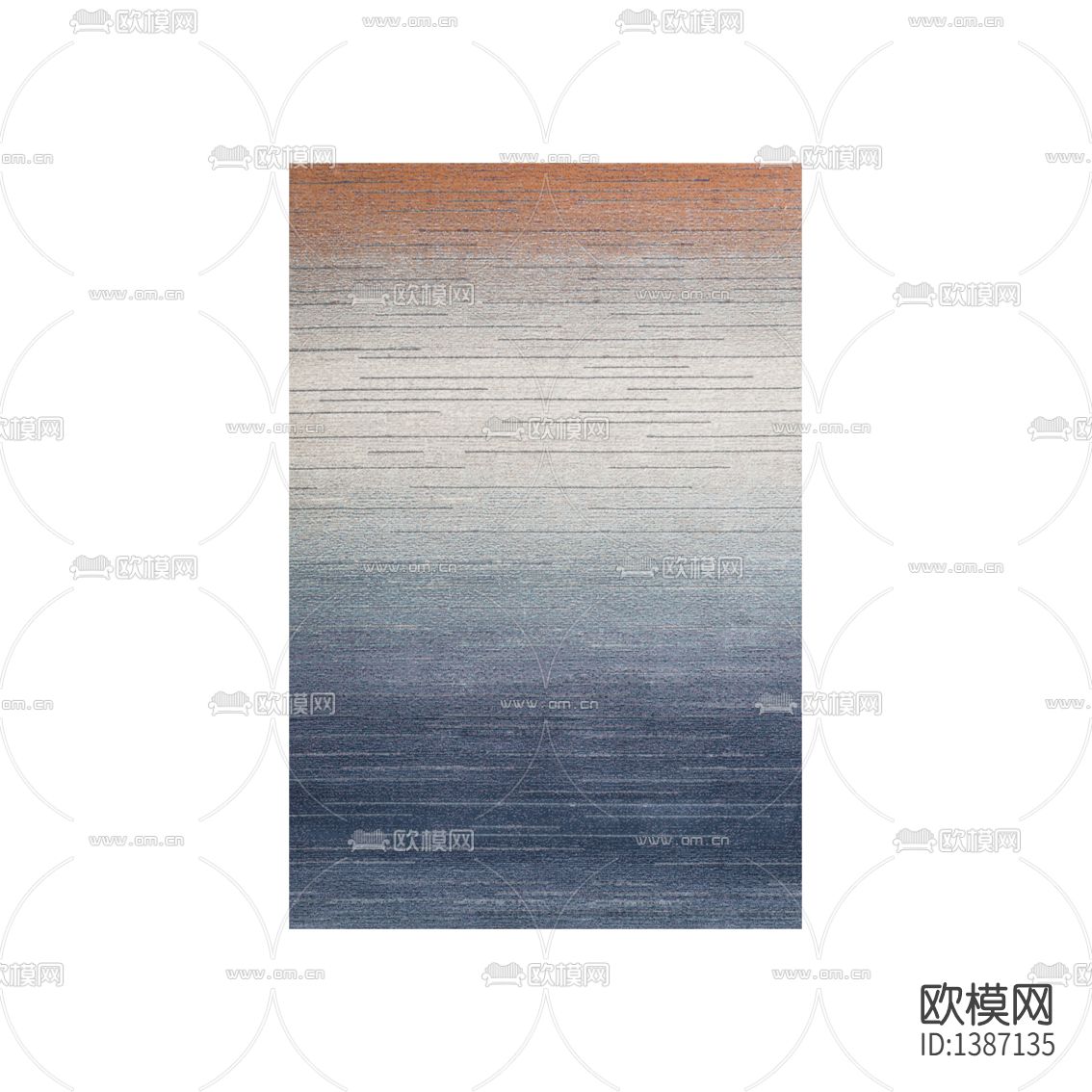 现代简约创意渐变色布艺地毯下载