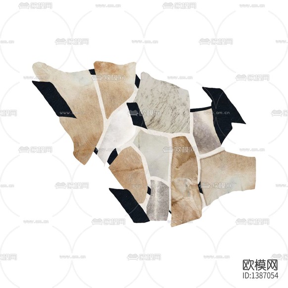 現(xiàn)代簡約創(chuàng)意不規(guī)則牛皮地毯下載